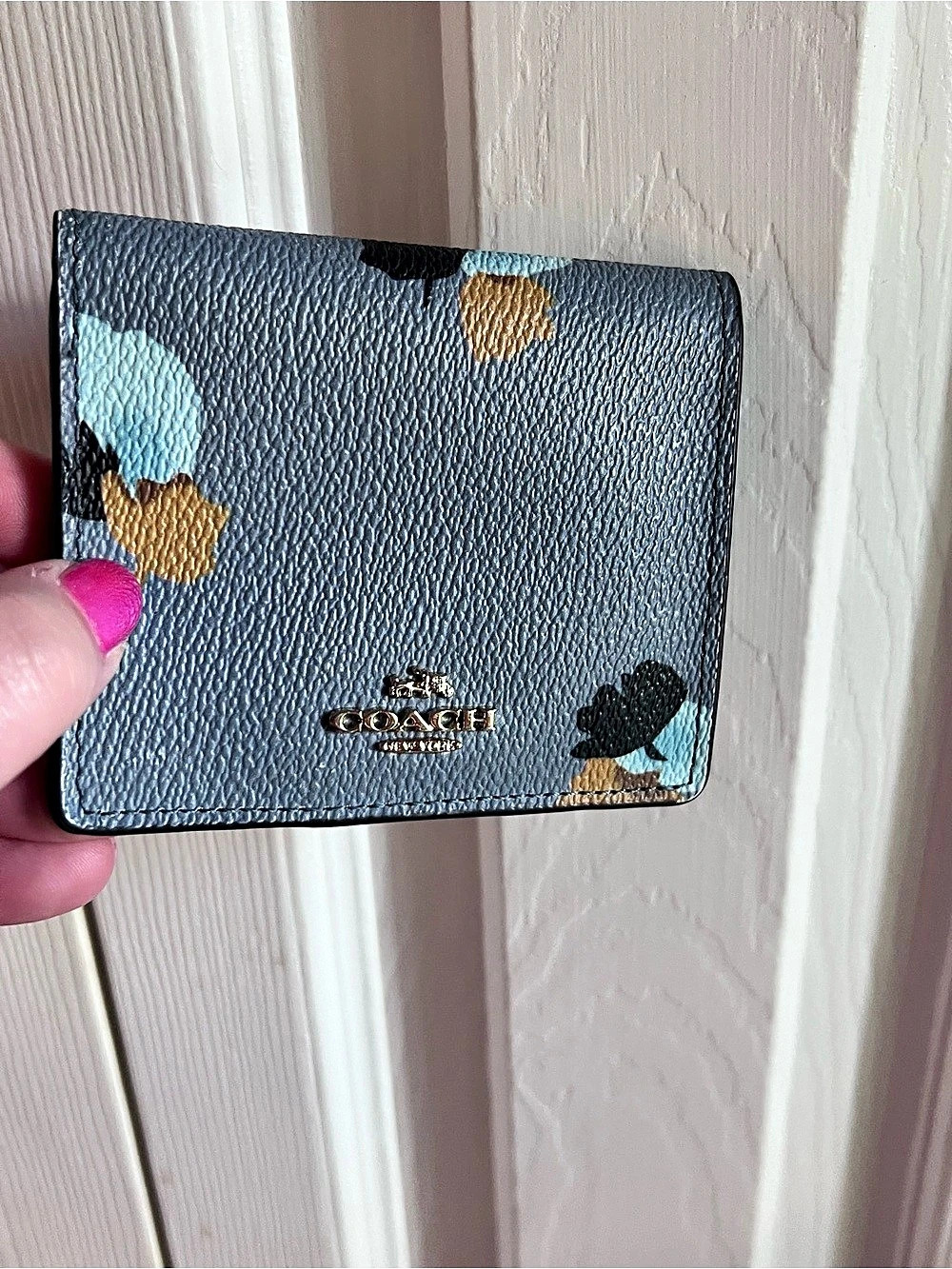 Coach Snap Wallet With Mystical Floral Print Blue